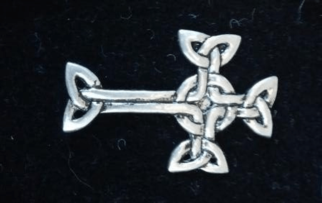 Pewter lapel pin - Cross