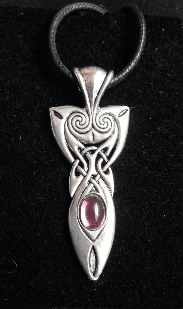 Pewter pendant - Heather jewel