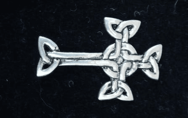 Pewter lapel pin - Cross